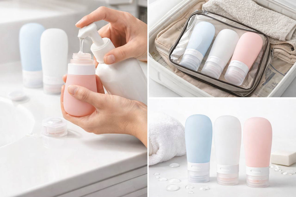 Reusable Silicone Travel Bottle Set