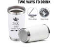 Insulated Stainless Steel Tumbler Set – Black & White Couple Cups (20 oz)